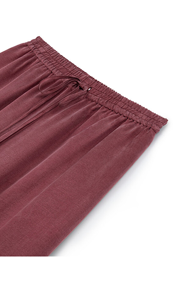 Elastik bel wide leg pantolon - 4