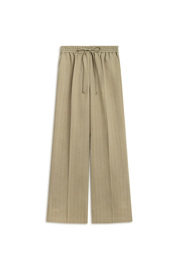 Ütü izli elastik bel pantolon - 3