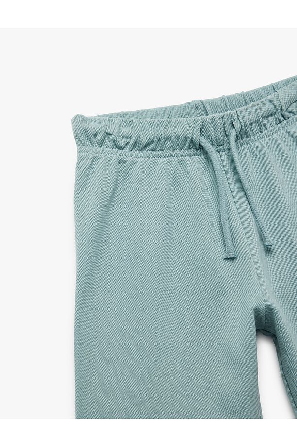 Pamuklu Beli Bağcıklı Basic Şort - 3