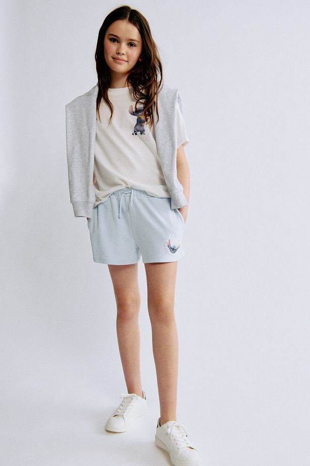 Baskı Motifli Sweatshirt Şort - 1