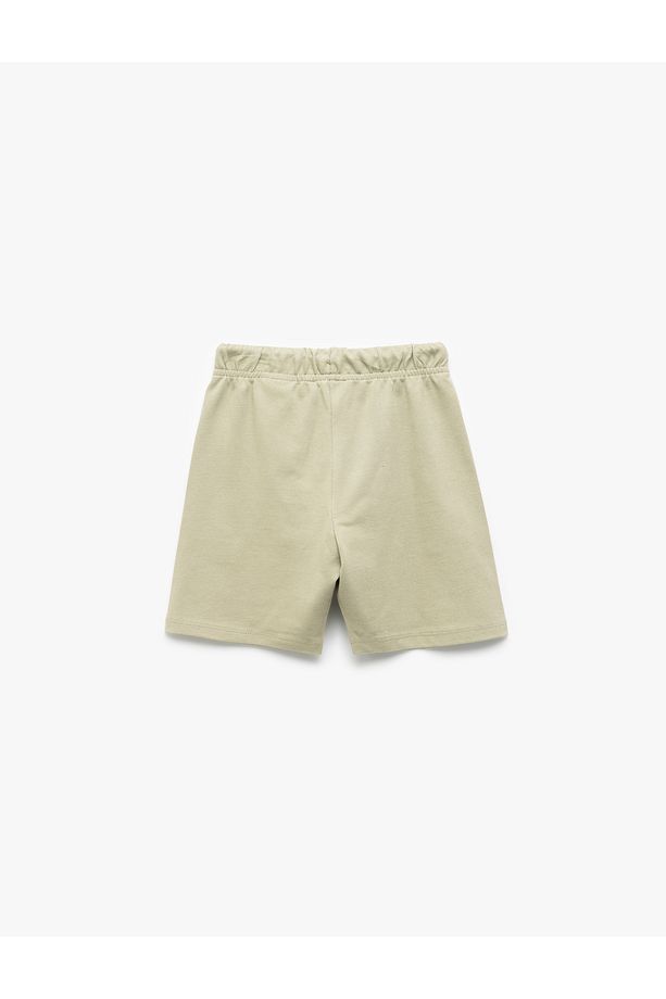 Pamuklu Beli Bağcıklı Basic Şort - 2