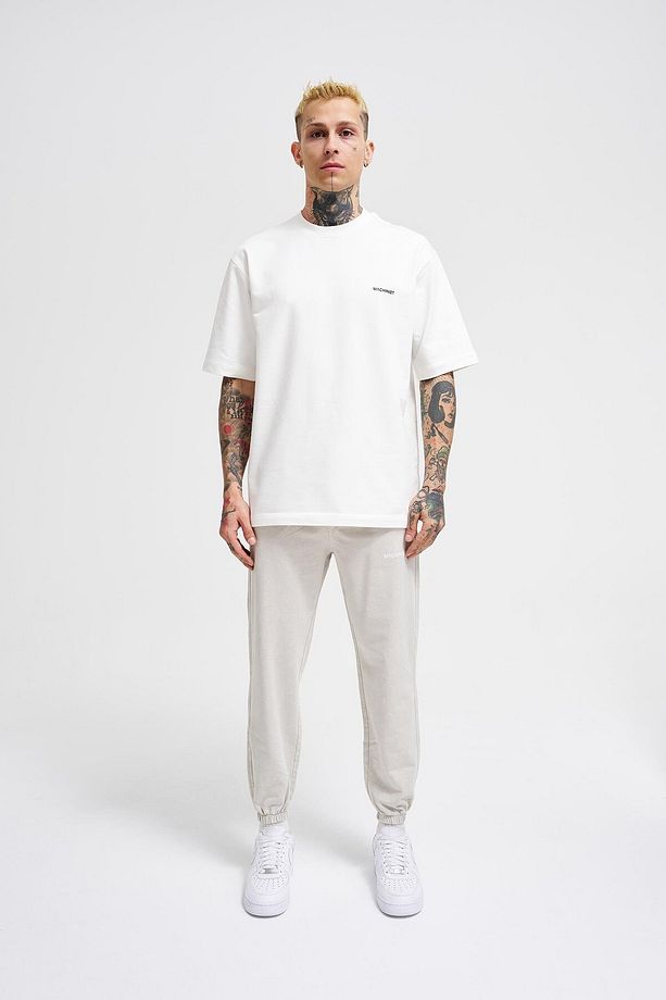 Erkek Luxury Basic Yıkamalı Jogger Eşofman Altı Soft Beıge Spotted - 6