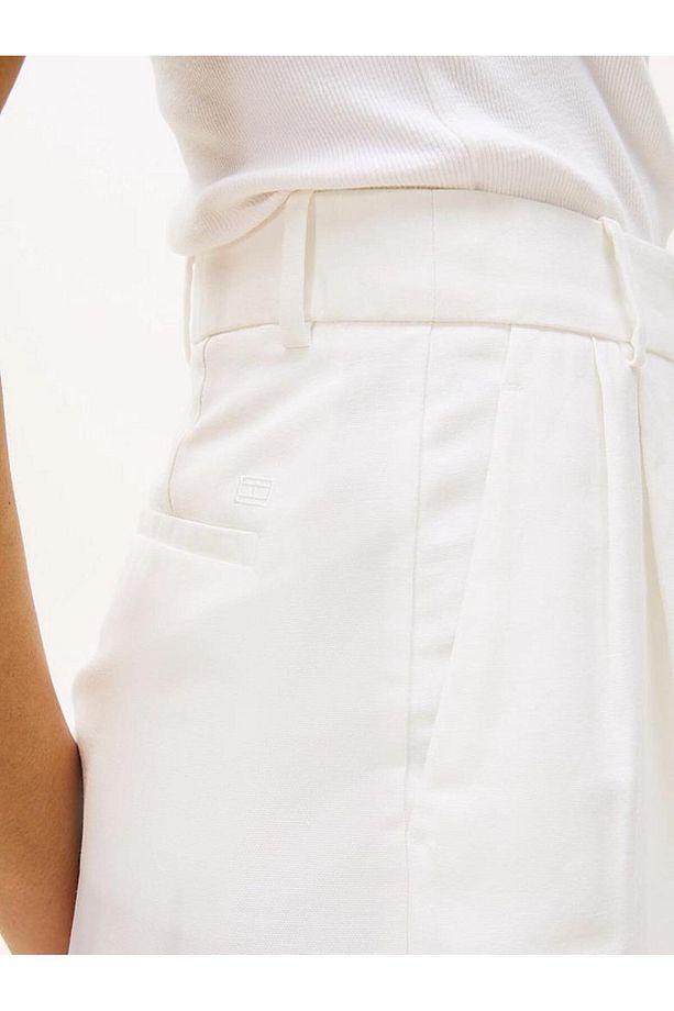 Kadın LINEN MIX PLEATED SHORT Şort - 3
