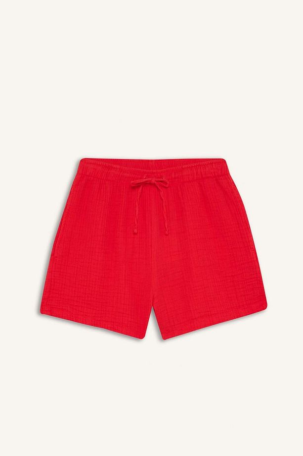 Relax Fit Yüksek Bel Kısa Paça Müslin Şort D0567ax25sm - 8