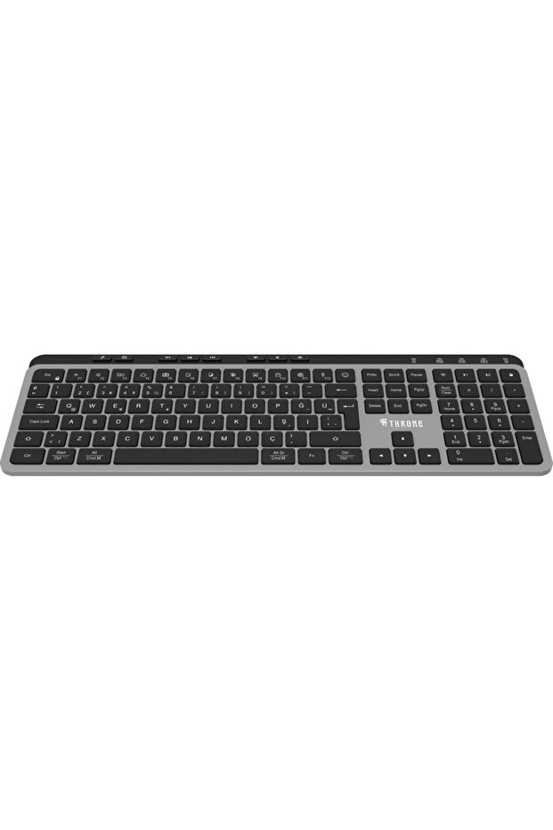 Elite K1 Sessiz Switch 110+8 Multimedya Windows & Macos Uyumlu Premium Metal Kablosuz Ofis Klavyesi - 2