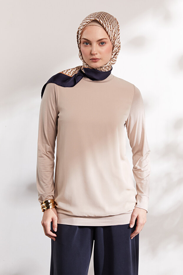 Şifon Kombinli Basıc Tunik - 2