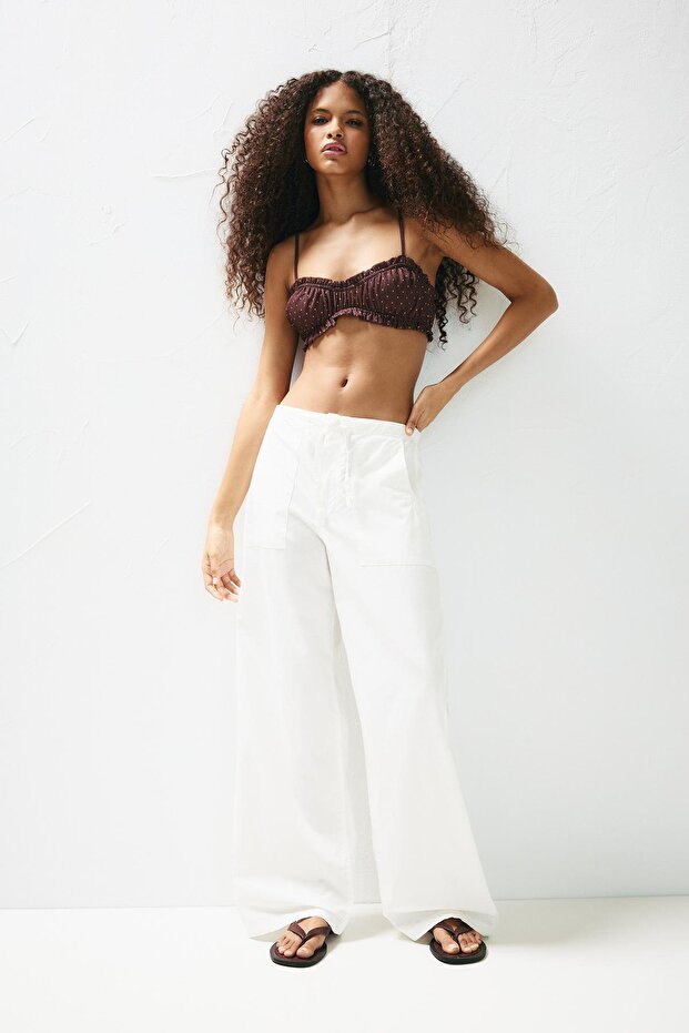 Bol kesim poplin pantolon - 2