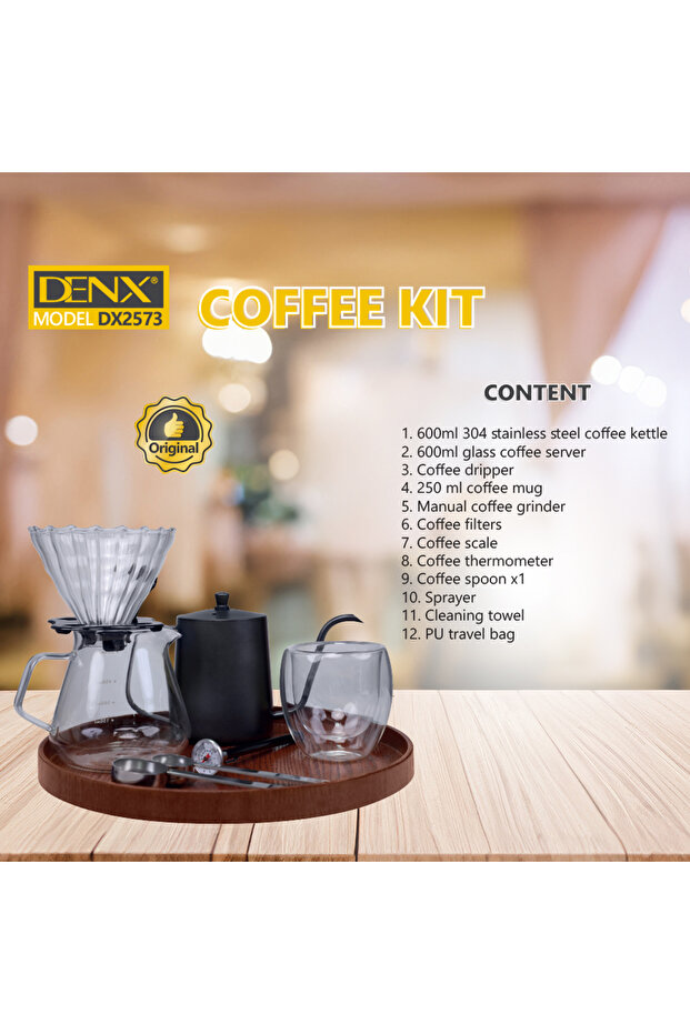 DENX DX2573 12-in-1 Luxury V60 Coffee Maker Set - 3