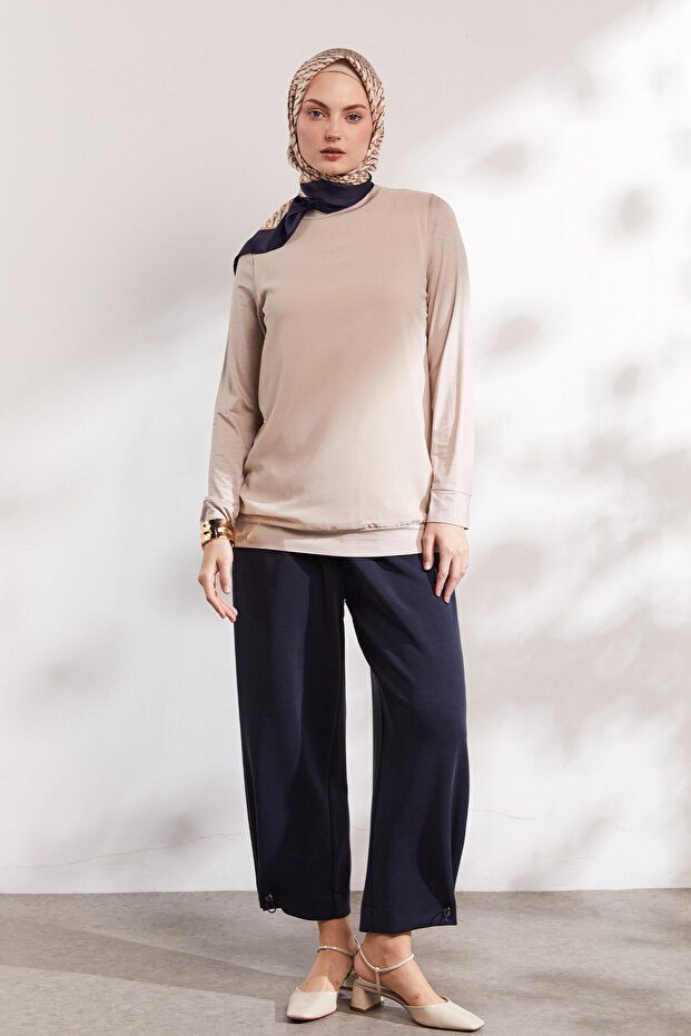 Şifon Kombinli Basıc Tunik - 1