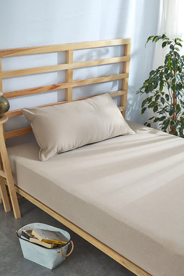 Tek Kişilik Lastikli Kolay Ütülenebilir Çarşaf 100x200+30cm & Tekli Yastık Kılıfı 50x70cm - 1