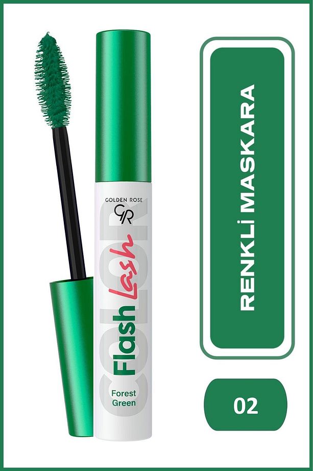 Flash Lash Colored Mascara 02 Forest Green Renkli Maskara 9 ml - 1