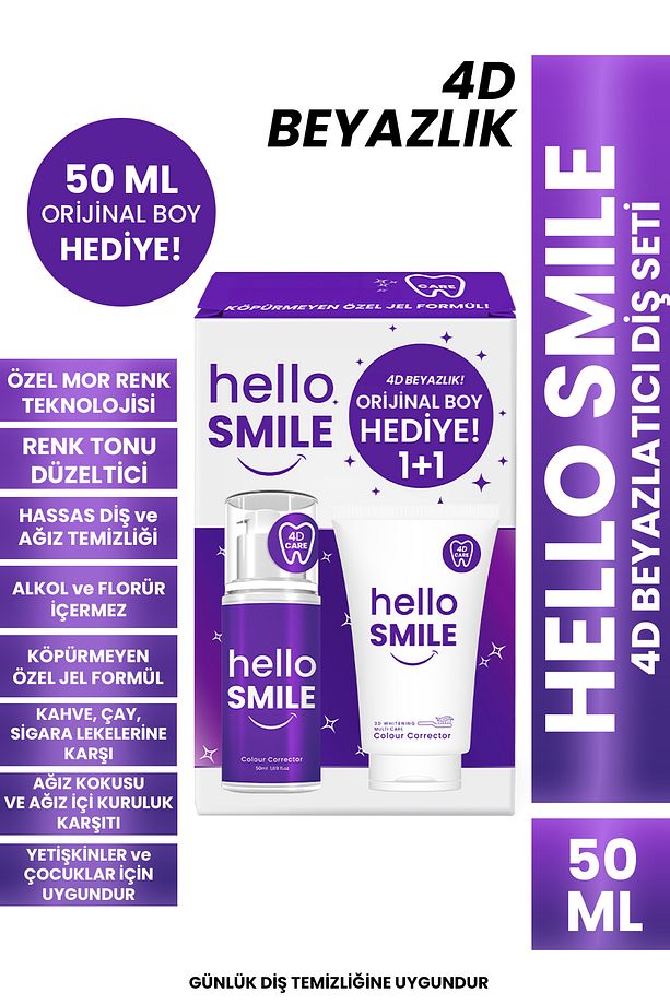 Hello Smile 4d Beyazlatıcı Diş Jeli (50 ML TÜP HEDİYELİ) - 1