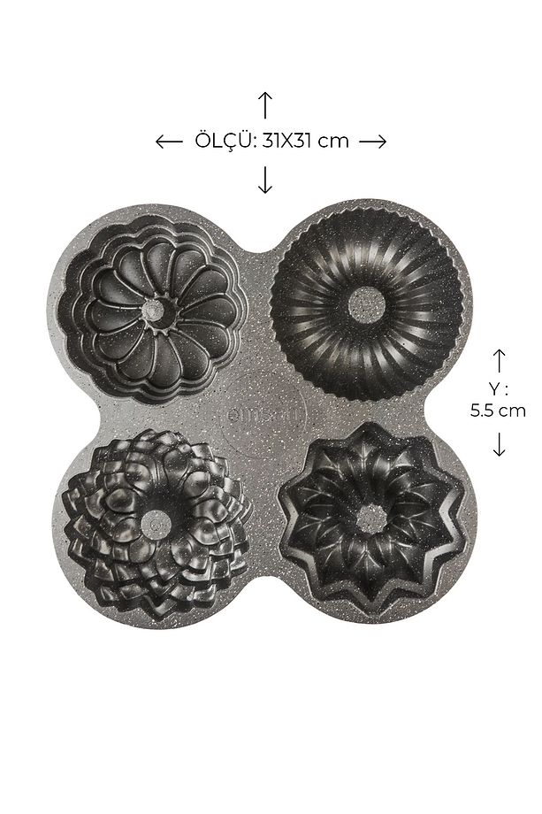 Griss Four In One 4'lü Gri Kek Kalıbı - 3