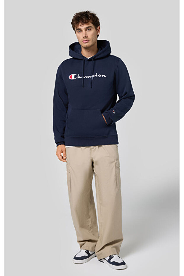 Script Shop Hooded Sweatshirt Lacivert Erkek Kapüşonlu Sweatshirt-220253-BS501 - 3