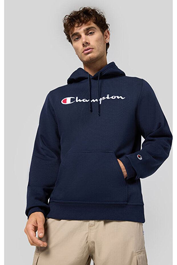 Script Shop Hooded Sweatshirt Lacivert Erkek Kapüşonlu Sweatshirt-220253-BS501 - 2