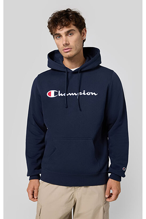 Script Shop Hooded Sweatshirt Lacivert Erkek Kapüşonlu Sweatshirt-220253-BS501 - 4