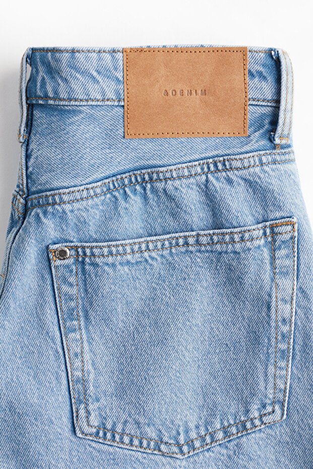 Yüksek Belli Kot Şort - 6