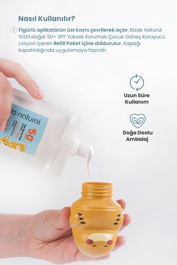 Güneş Koruyucu Losyon Aplikatörü Dinozor Figürlü Doldurulabilir Roll On 110 ml - 3