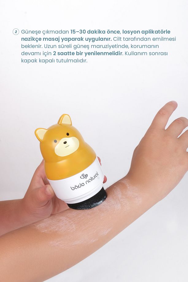 Güneş Koruyucu Losyon Aplikatörü Ayı Figürlü Doldurulabilir Roll On 110 ml - 5