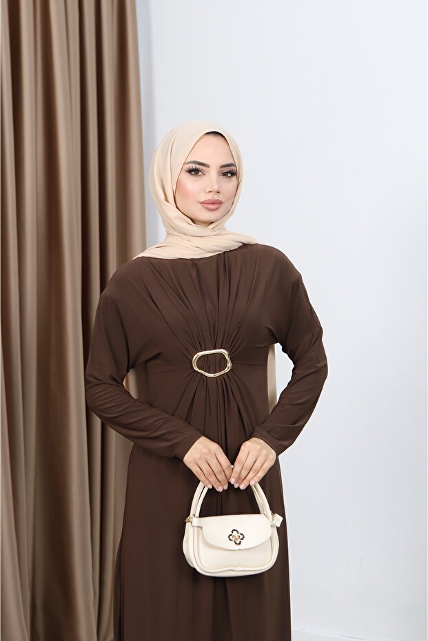 ZARAFET SANDY ELBİSE - 6