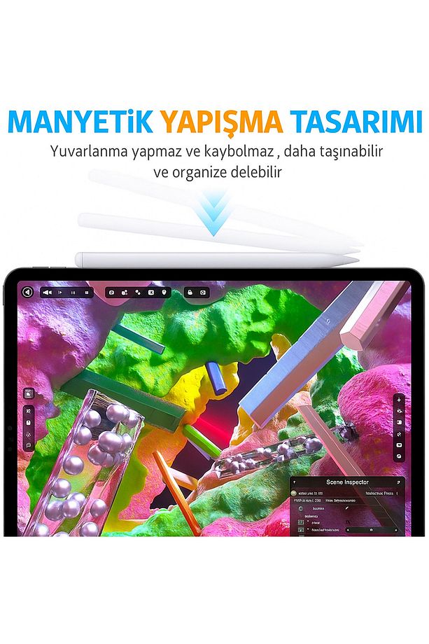Universal Dokunmatik Stylus Kalem - USB-C Sarjli, Bluetooth’suz, iOS Android Uyumlu - 6