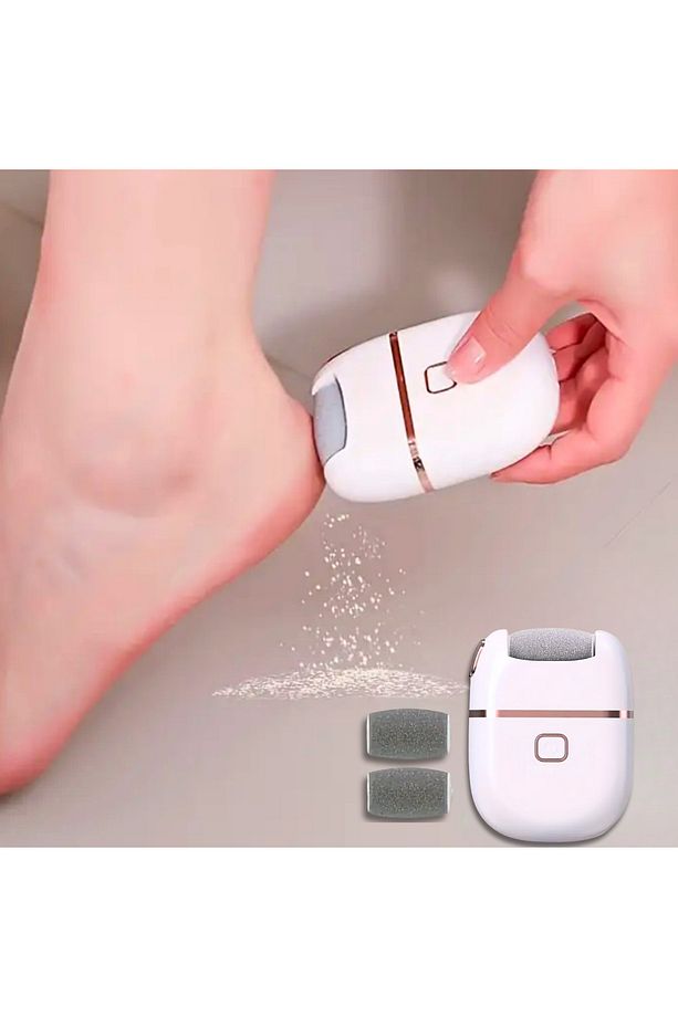 3 Adet Başlıklı Elektrikli Topuk Törpüsü Ayak Değirmeni Ölü Cilt Çıkartma Şarjlı Model:m668 - 1