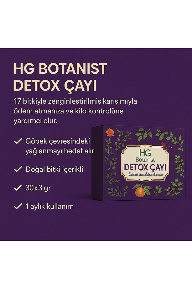 Bitki Karışımlı Detox Çayı | Göbek Eriten,şişkinlik Gideren,zayıflatan Bitki Çayı,detoks Tea - 1