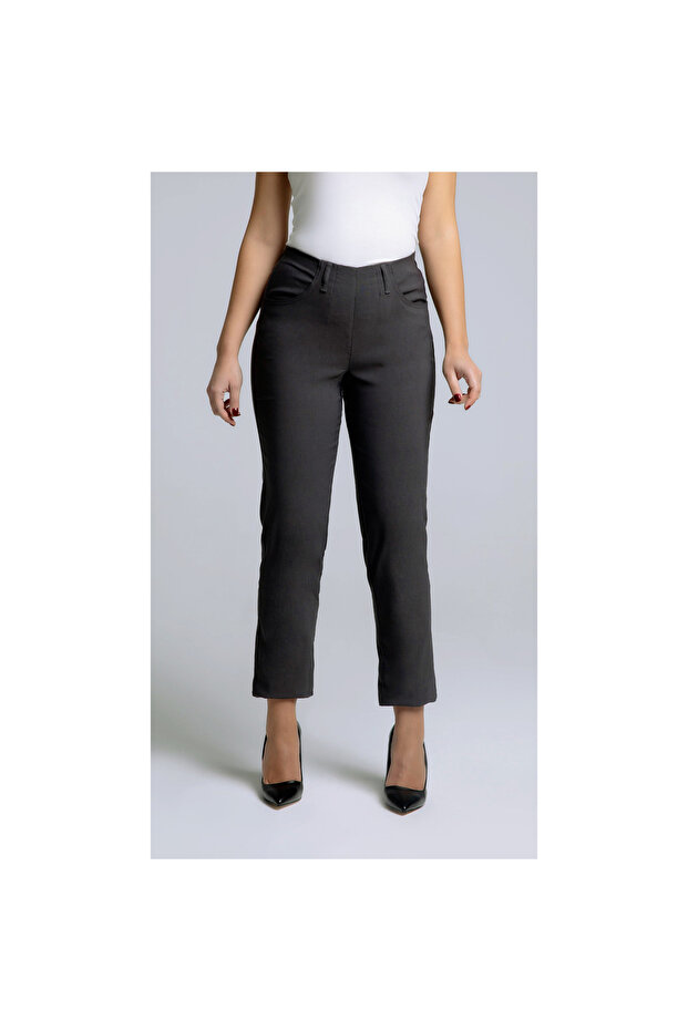 Phia Cropped Viskon Antrasit Pantolon - 1