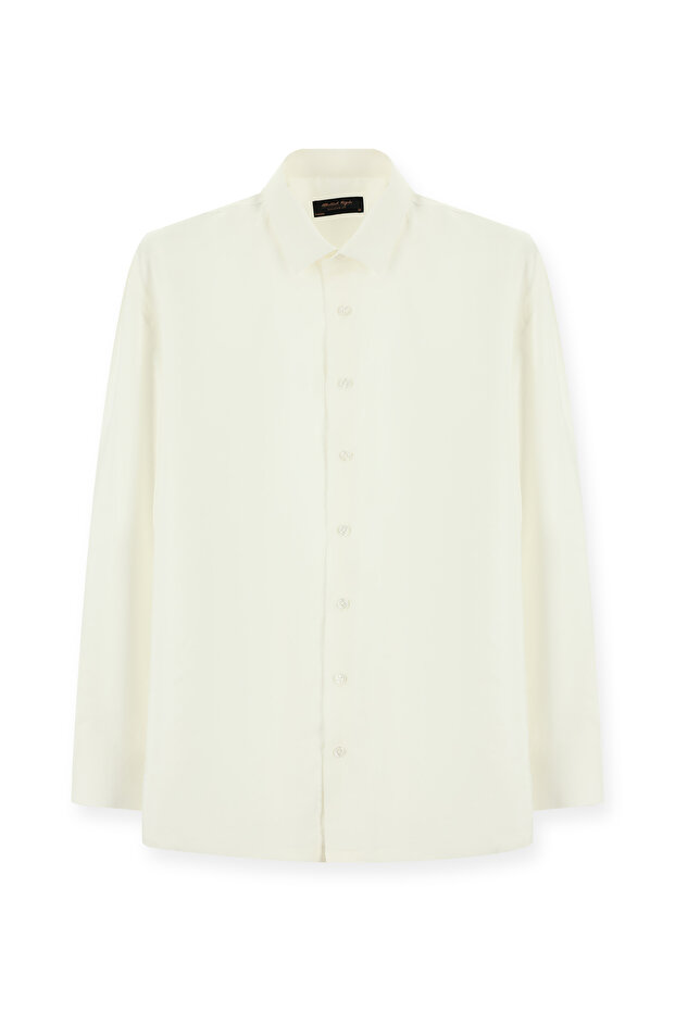 Uzun Kol Oversize Modal Gömlek - 1