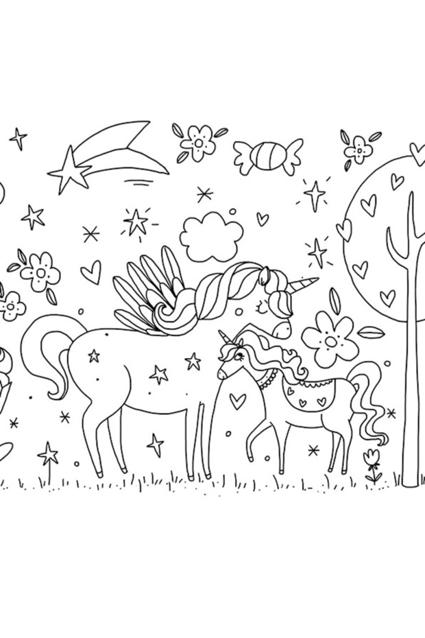 Unicorn Dev Boyama Kağıdı - 7