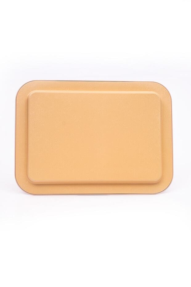 Ee169-1g صينية مستطيلة منقوشة باللون الوردي من بوتانيكا 32x43 سم - 4