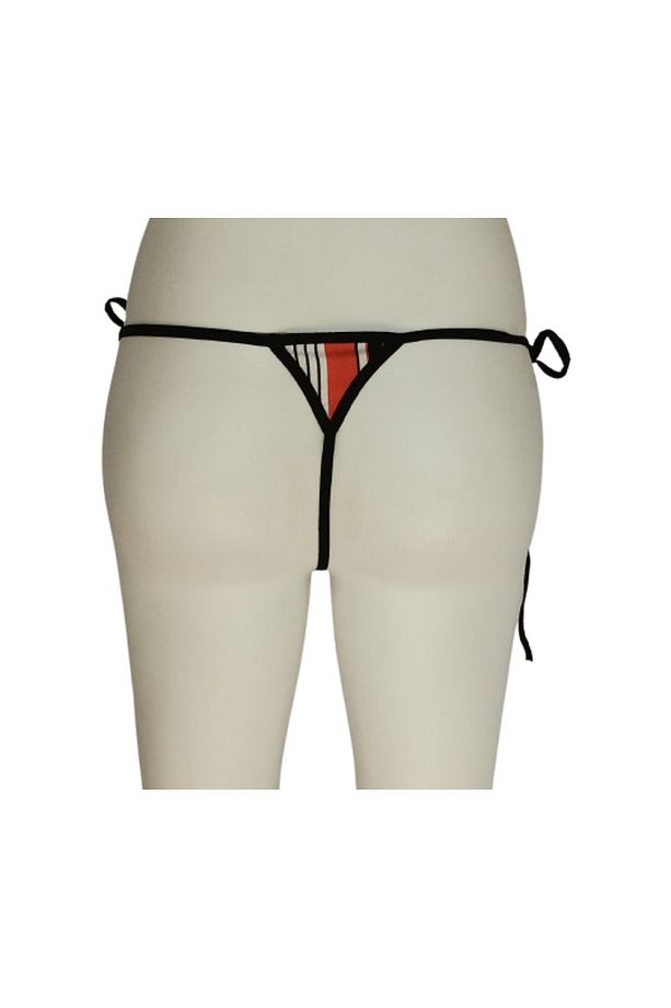 Asm1048 Kadın Renkli Pijama Desenli Nostalji String - 2
