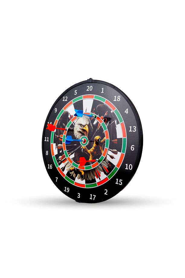 4 Oklu Mıknatıslı Taraftar Dart Seti Çift Yönlü Manyetik Dart Askılı Dartboard - 6