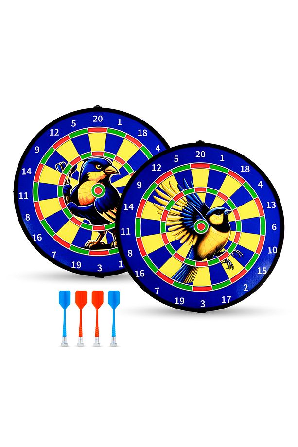 4 Oklu Mıknatıslı Taraftar Dart Seti Çift Yönlü Manyetik Dart Askılı Dartboard - 1