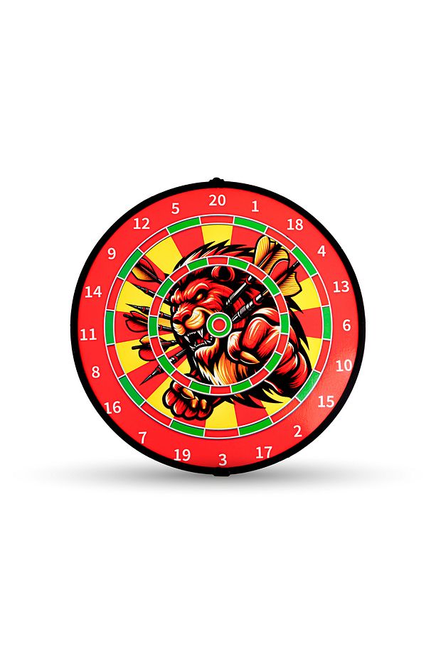4 Oklu Mıknatıslı Taraftar Dart Seti Çift Yönlü Manyetik Dart Askılı Dartboard - 7