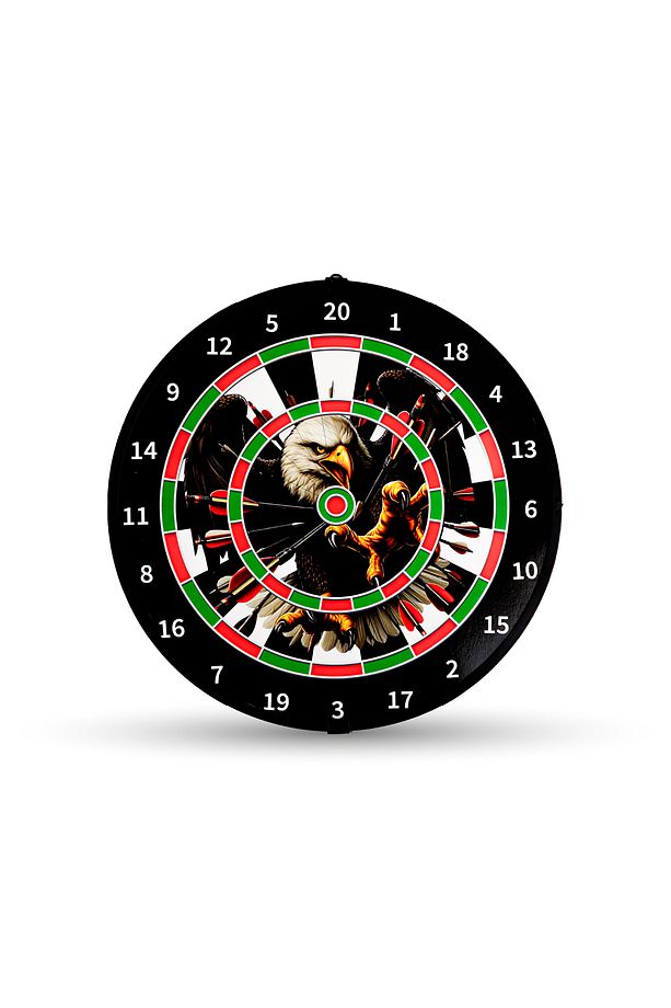 4 Oklu Mıknatıslı Taraftar Dart Seti Çift Yönlü Manyetik Dart Askılı Dartboard - 7