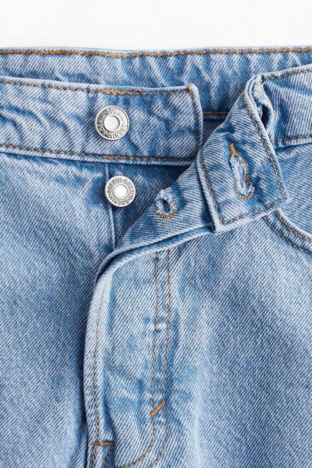 Yüksek Belli Kot Şort - 5