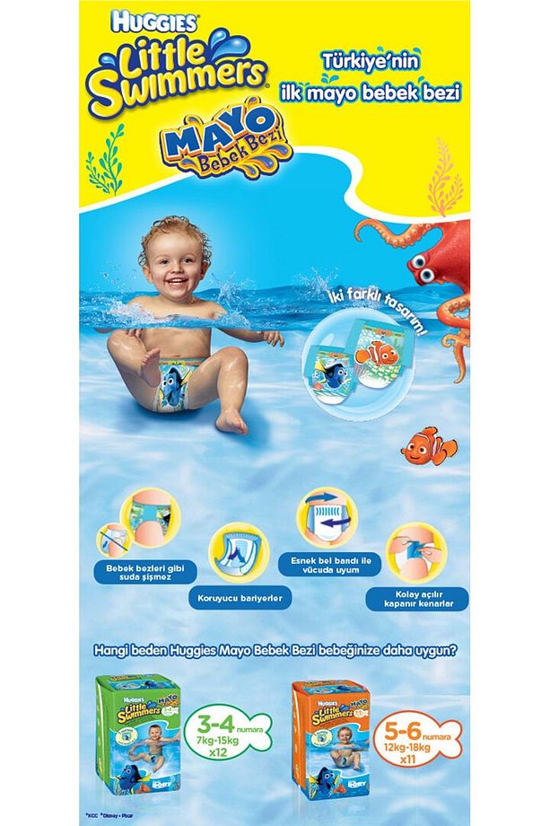 Little Swımmers Mayo Bebek Bezi Beden:5-6 (12-18KG) Tekli (İÇ ADET 11) - 7