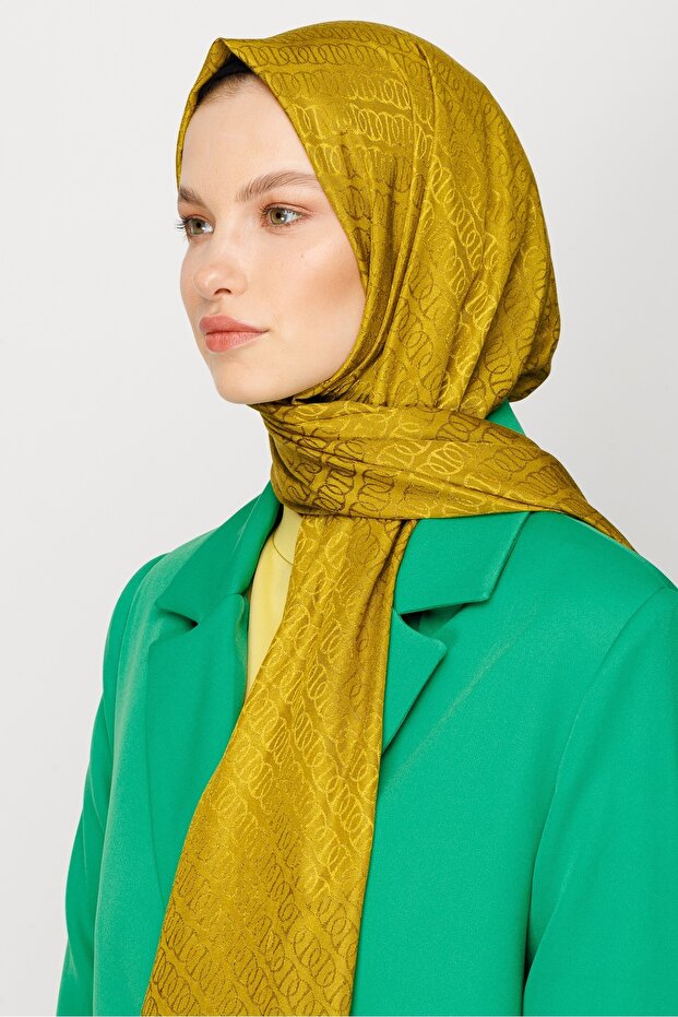 Forever Pattern Shiny Jacquard Shawl - 6