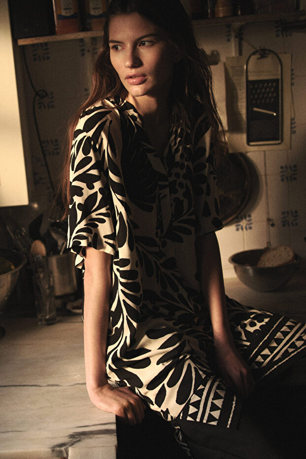 Viskoz Tunik Elbise - 1