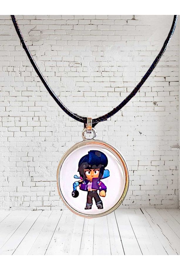 Brawl Stars Bibi Temalı Ayarlanabilir İpli Asansör Sistemli Kartlı Kolye - 7