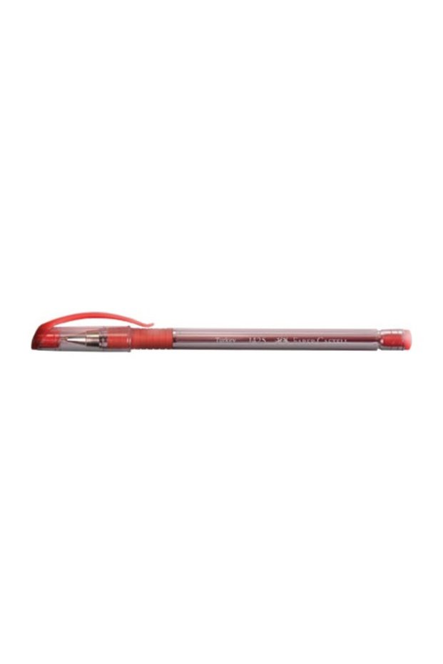 Faber-Castell 1425 Ballpoint Pen with Needle Tip 10 Pack Color - Red