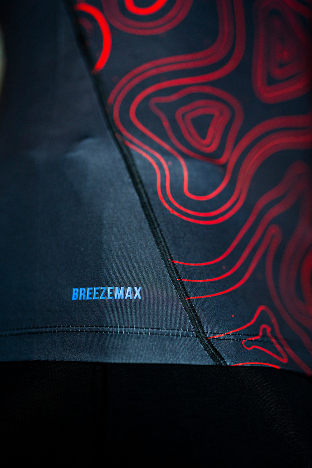 BreezyMax Red Wavy Compression Tshirt - 7