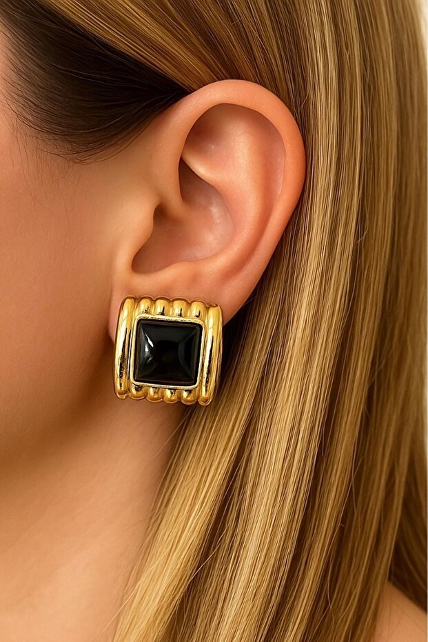 Resin Square Earrings - 2