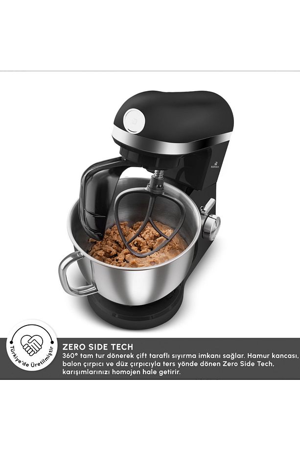Mastermaid Chef Pro Çift Kollu Hamur Yoğurma Makinesi Matte Black Silver 1750 W 5l - 7