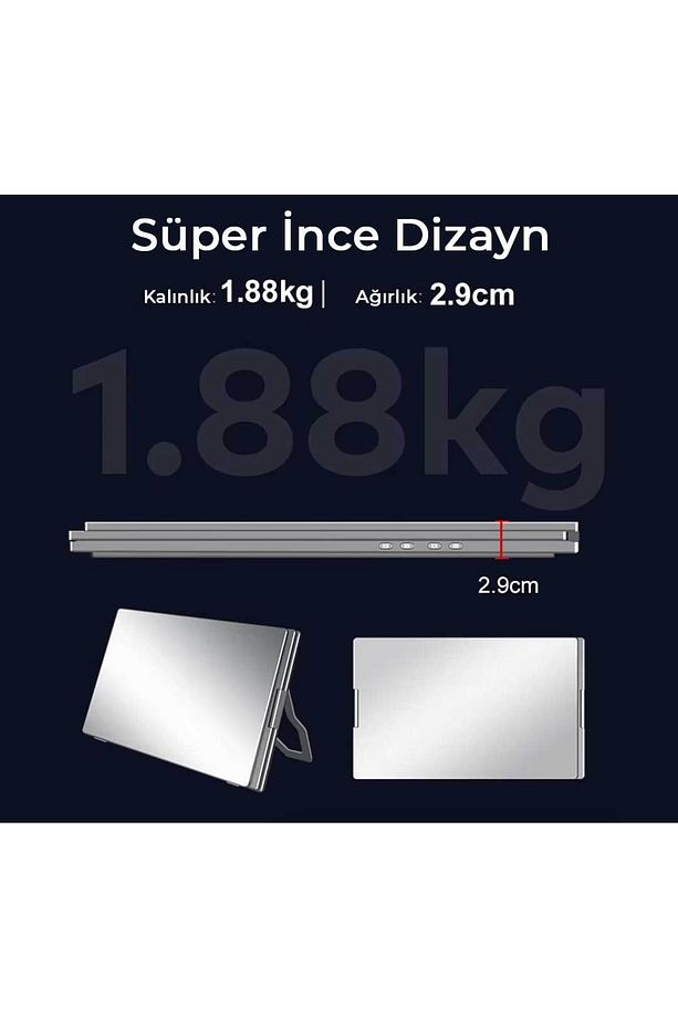 15.6″ İkili Taşınabilir Monitör Çoklu Ekran Fhd Notebook Monitör - 3