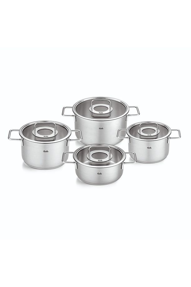 Pure Collection 8 Parça Cam Kapak Çelik Tencere Seti - 1