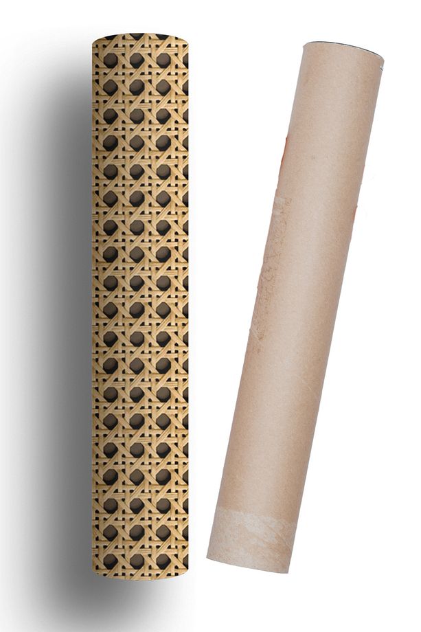 Hasır Rattan Desenli Kendinden Yapışkanlı Laminasyonlu Dolap, Şifonyer Kaplama Folyosu - 7