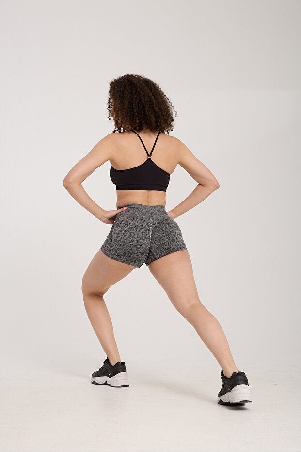 شورت أسود قصير برباط - 3