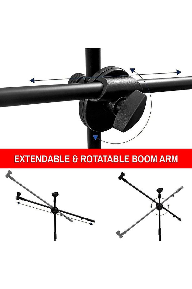 2in1 Mikrofon Stant Katlanabilir Açısı Ayarlanabilir 180cm Maksimum Uzunluk Model 103 - 3